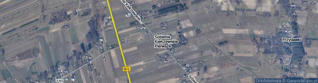 Zdjęcie satelitarne Sobienie Kiełczewskie Pierwsze ul.